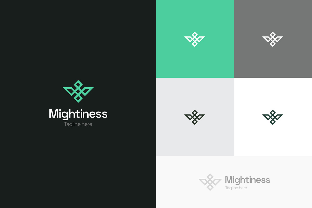 Minimal Eagle Pictogram Logo, a Branding & Logo Template by Dipak Dheer (Photo 2 of 6)