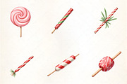 Holiday Candy Stick Clipar, an Illustration by CrexoraLab (Thumbnail 4 of 5)