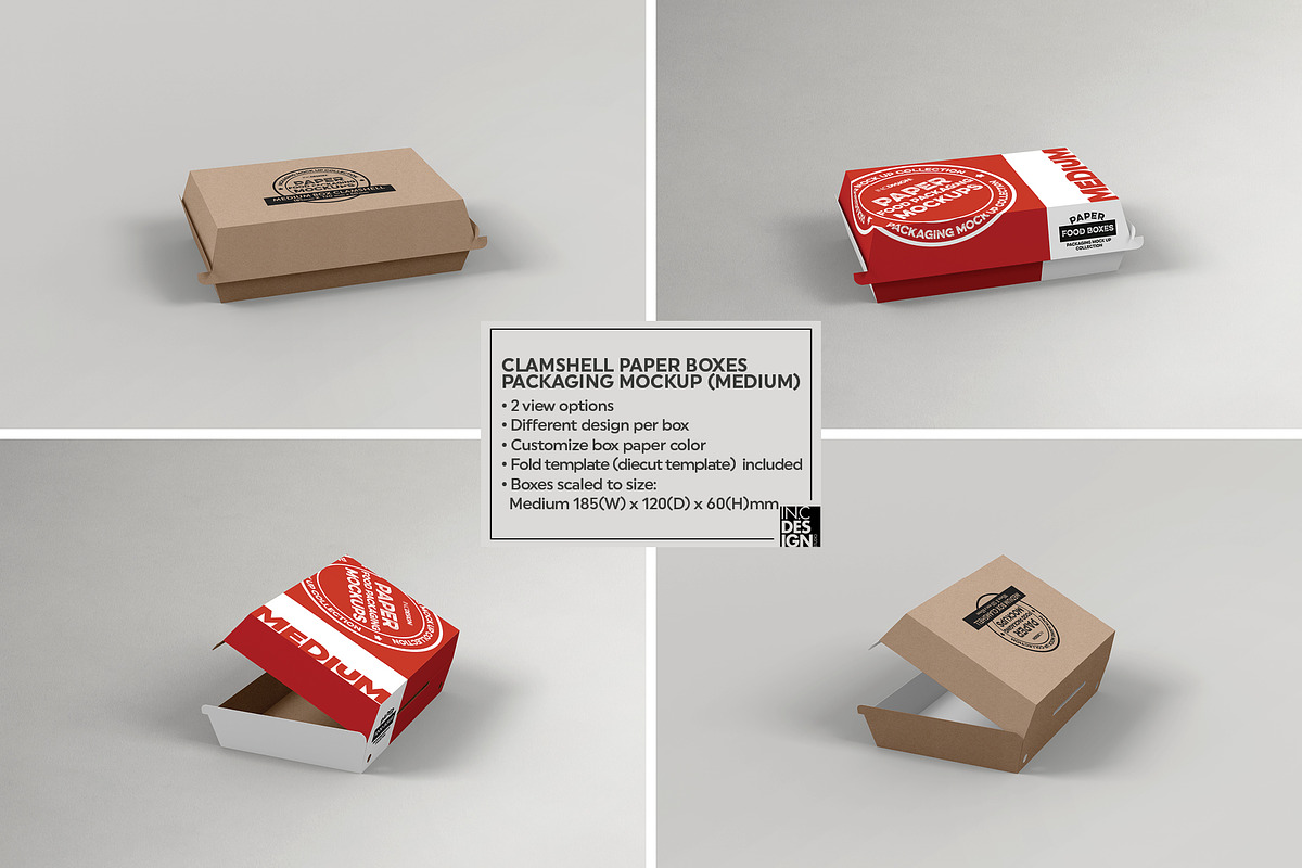 VOL.14 Food Box Packaging Mockups, a Packaging Mockup by INCDesign (Photo 9 of 25)