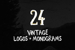 24 Vintage Logos + Monograms Pack