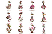 Mardi Gras Goose Clipart, an Illustration by DreamArtGraphic (Thumbnail 4 of 4)