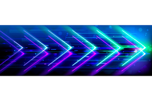 Neon arrow boost speed lines on, a Technology Illustration by art PVP - market