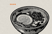 Japanese Ramen Engraving Collection, a Food Illustration by Kaizla03 (Thumbnail 5 of 5)