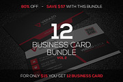 12 Business Card Mini Bundle v2, a Business Card Template by Verazo (Thumbnail 1 of 4)