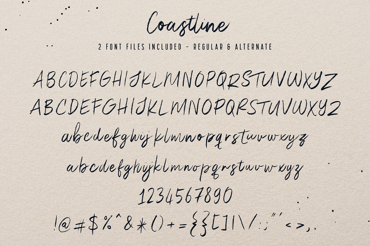 Coastline - Textured Script Font, a Script Font by Surplus Type Co (Photo 3 of 6)
