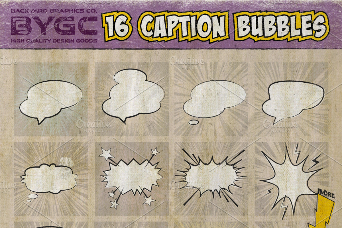 SuperComic Power Pack, a Brushes & More by BackYard Graphics Co. (Photo 6 of 9)