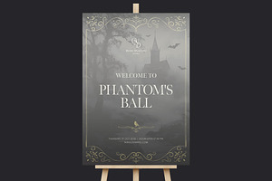 Halloween Event Welcome Sign Templat, a Flyer Template by BrandPacks