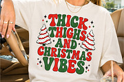 Thick Thighs And Christmas Vibes PNG, a Seasonal Illustration by Creative Art (Thumbnail 2 of 3)