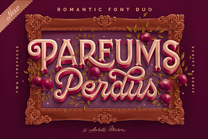 Parfums Perdus Romantic Font Duo, a Font by Aurelie Maron