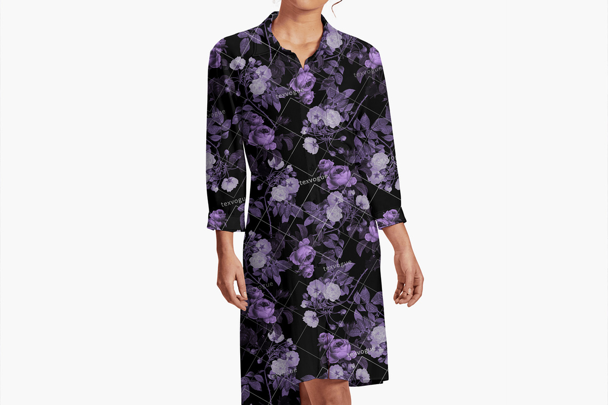 Purple Roses - Seamless Patterns, a Pattern Graphic by texvogue (Photo 10 of 15)