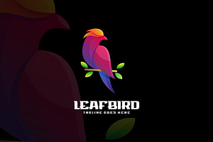 Leaf Bird Gradient Colorful Logo., a Branding & Logo Template by ModalTampang
