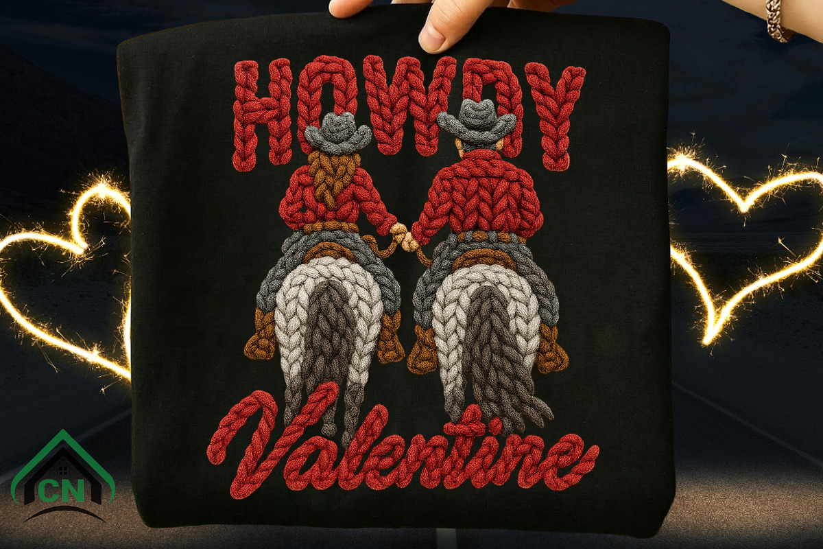Yarn Crochet Howdy Valentine PNG, an Illustration by Craft Nest (Photo 7 of 7)