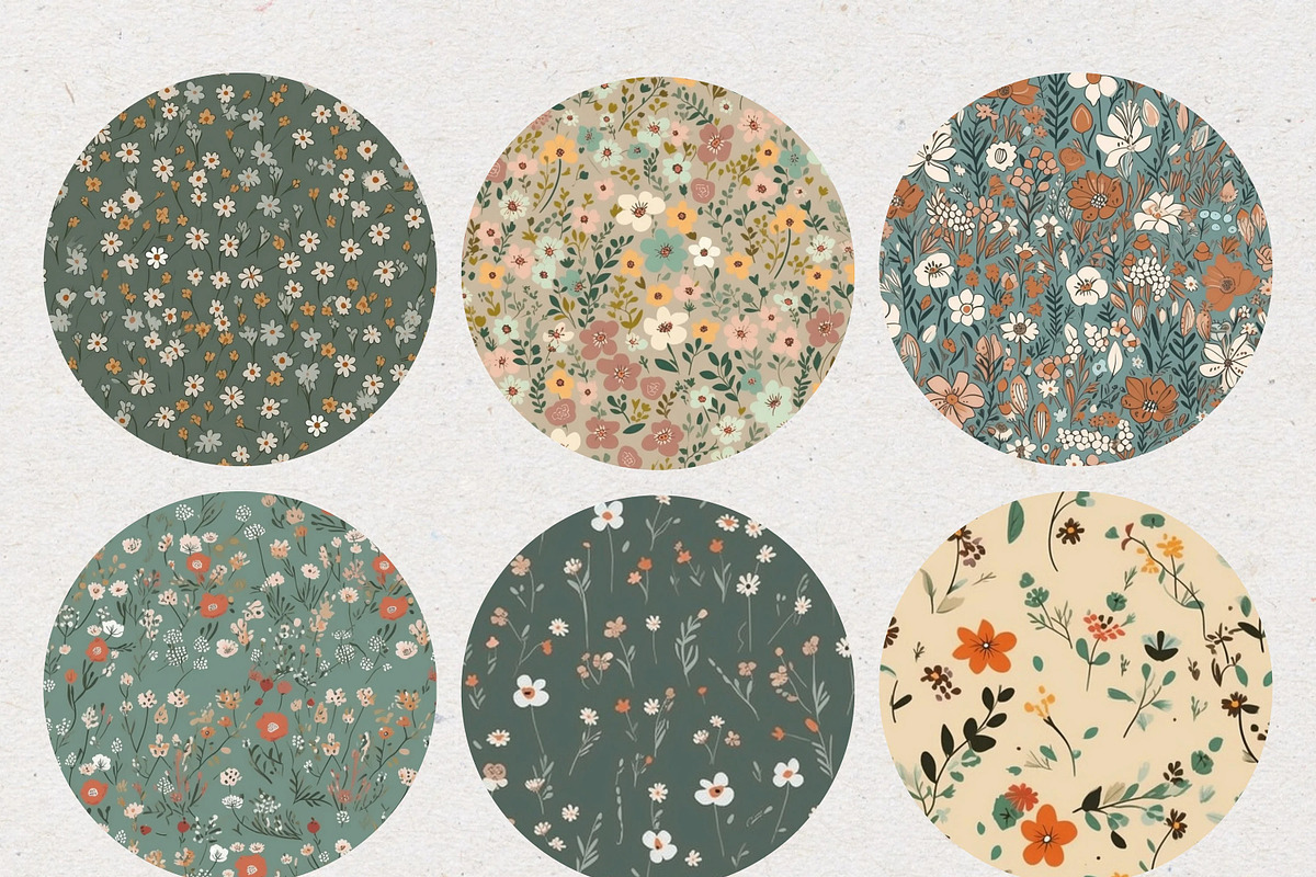 Sage Green Flower Paper Patterns, a Pattern Graphic by Natural Planners (Photo 4 of 5)