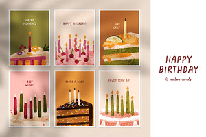 Happy Birthday greeting card designs, a Background Graphic by Good Studio