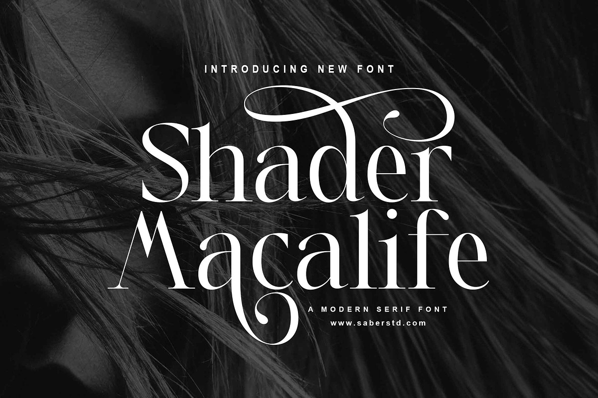 Shader Macalife, a Serif Font by Zelda Graphic (Photo 1 of 8)