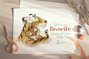 Mommy & Me. Watercolor Animals, an Animal Illustration by OctopusArtis (Thumbnail 14 of 14)