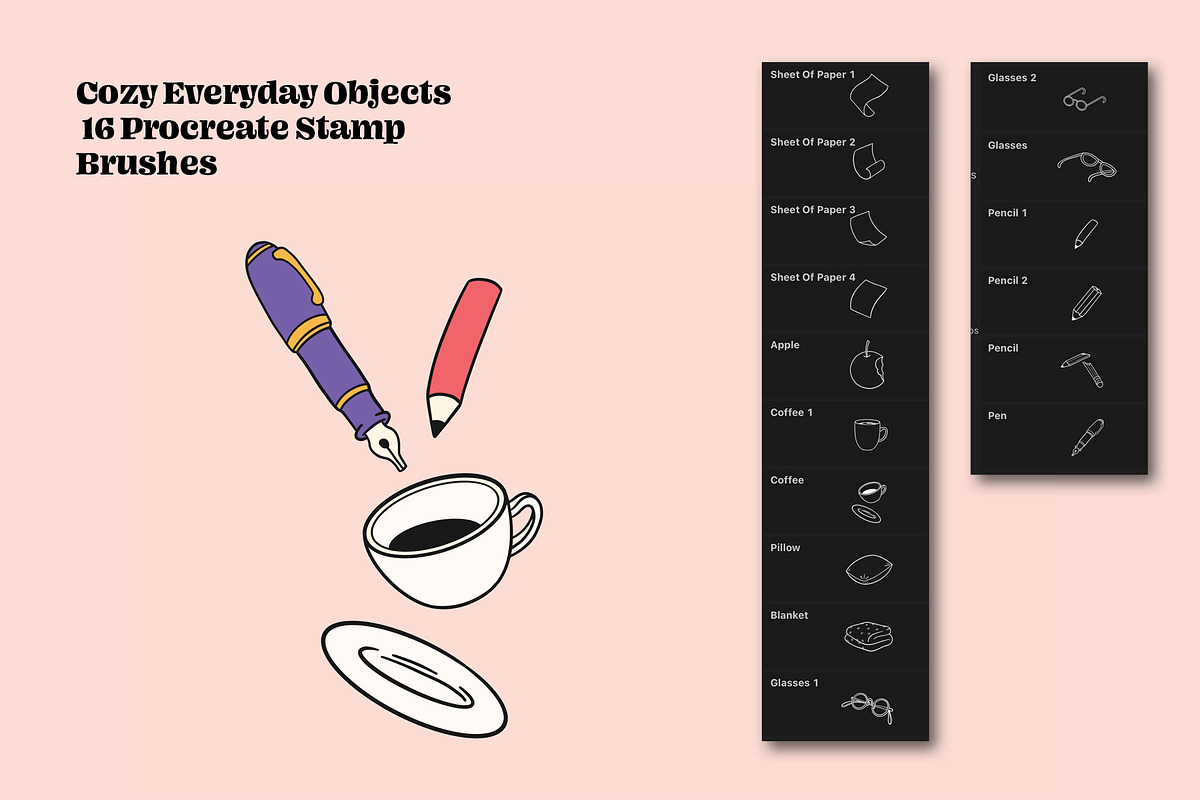 Book Lover Set for Procreate, a Brush Add-On by Pencil Twist (Photo 6 of 10)