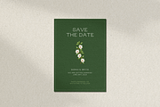 Green Floral Save The Date Template, an Invitation Template by Paraná Studio (Thumbnail 2 of 4)