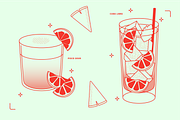 Summer Cocktail Vector Illustrations, a Food Illustration by TheFoodAtlas (Thumbnail 6 of 6)