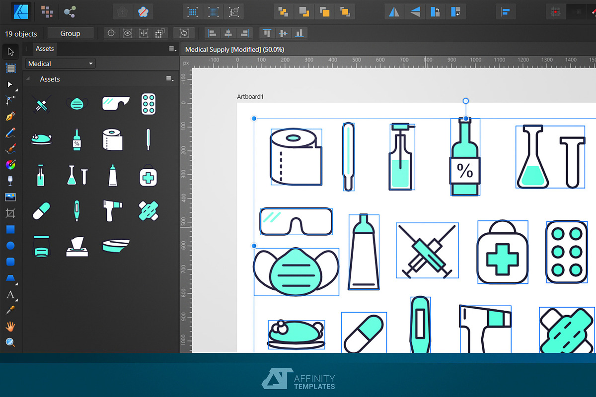 Affinity Designer Assets Bundle 3, a Decorative Illustration by Affinity Templates (Photo 10 of 13)