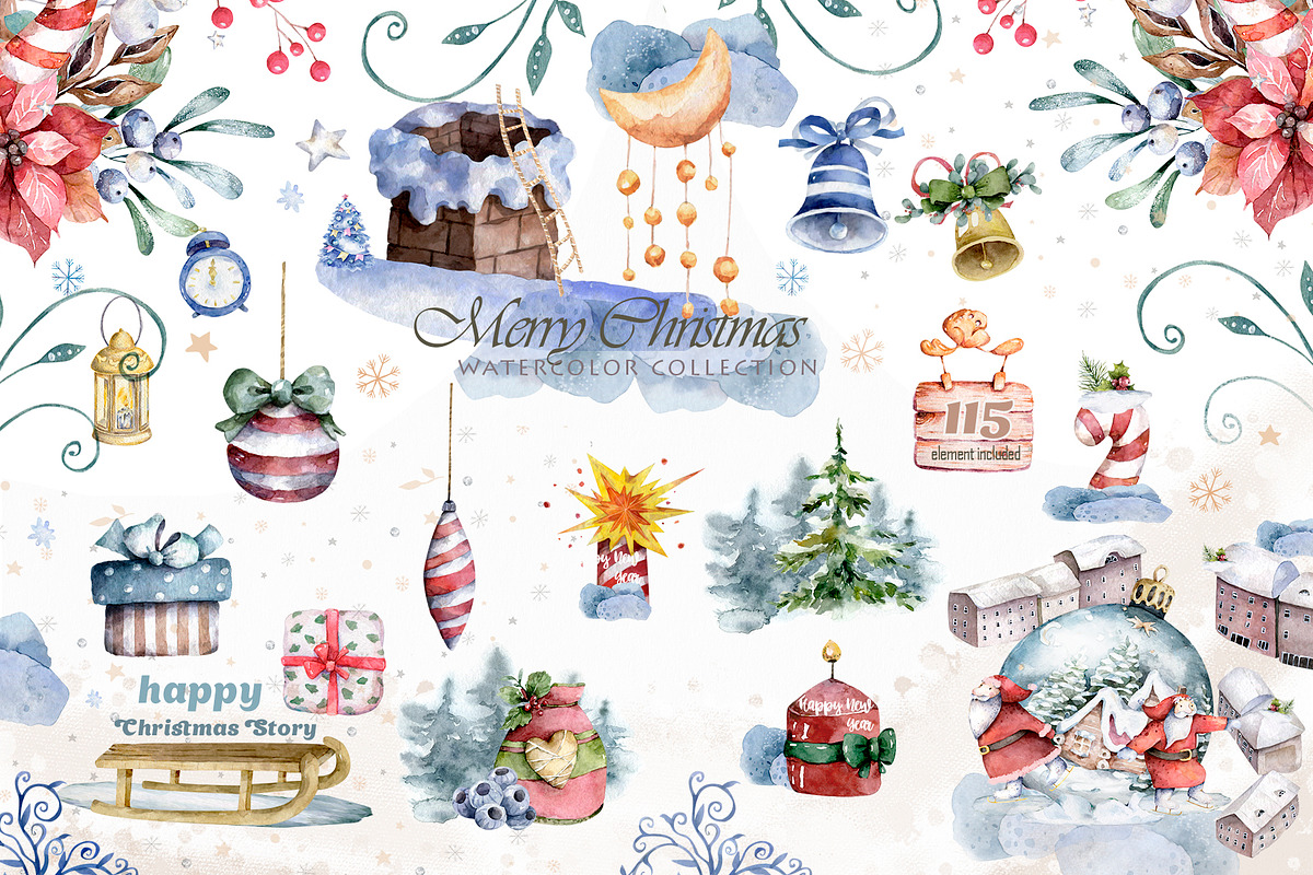 Christmas Story with Cute Bull's, an Animal Illustration by Ann Art Houze (Photo 6 of 16)