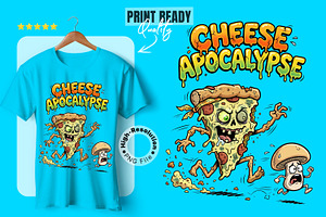 Cheese Apocalypse Funny Horror PNG