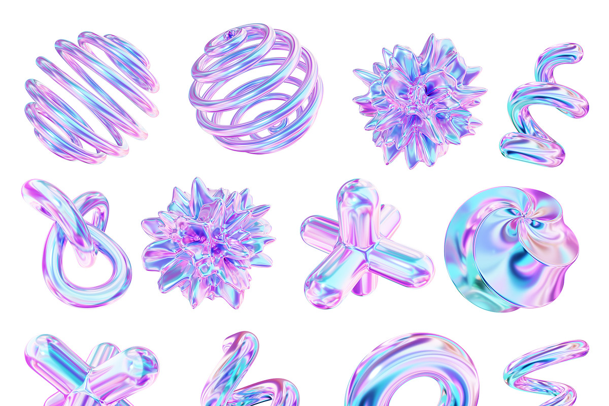 3D Soft Holo - Animated Shapes, a Graphic by LarysaZabrotskaya (Photo 4 of 8)