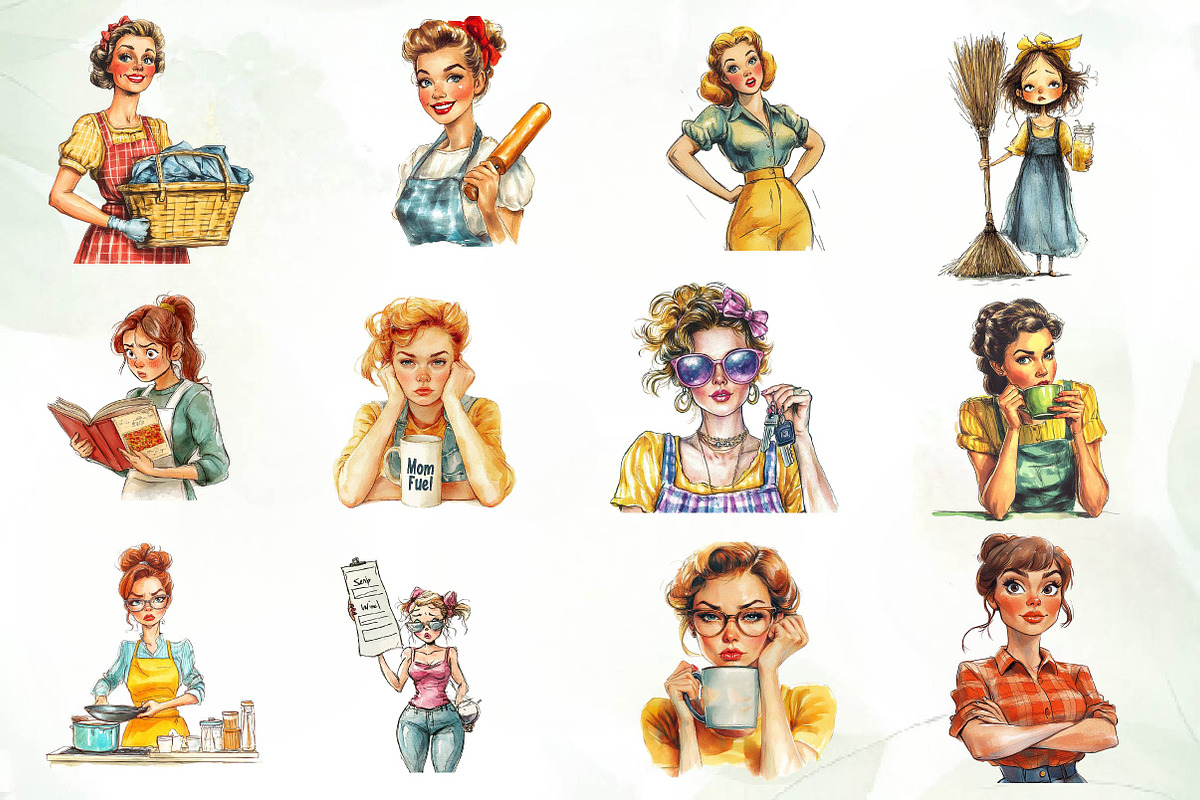 Sarcastic Housewife Sublimation Clip, an Illustration by CreationArt (Photo 2 of 5)