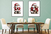Whimsical Quirky Santa Clipart, a Seasonal Illustration by Canvas Craft (Thumbnail 7 of 10)