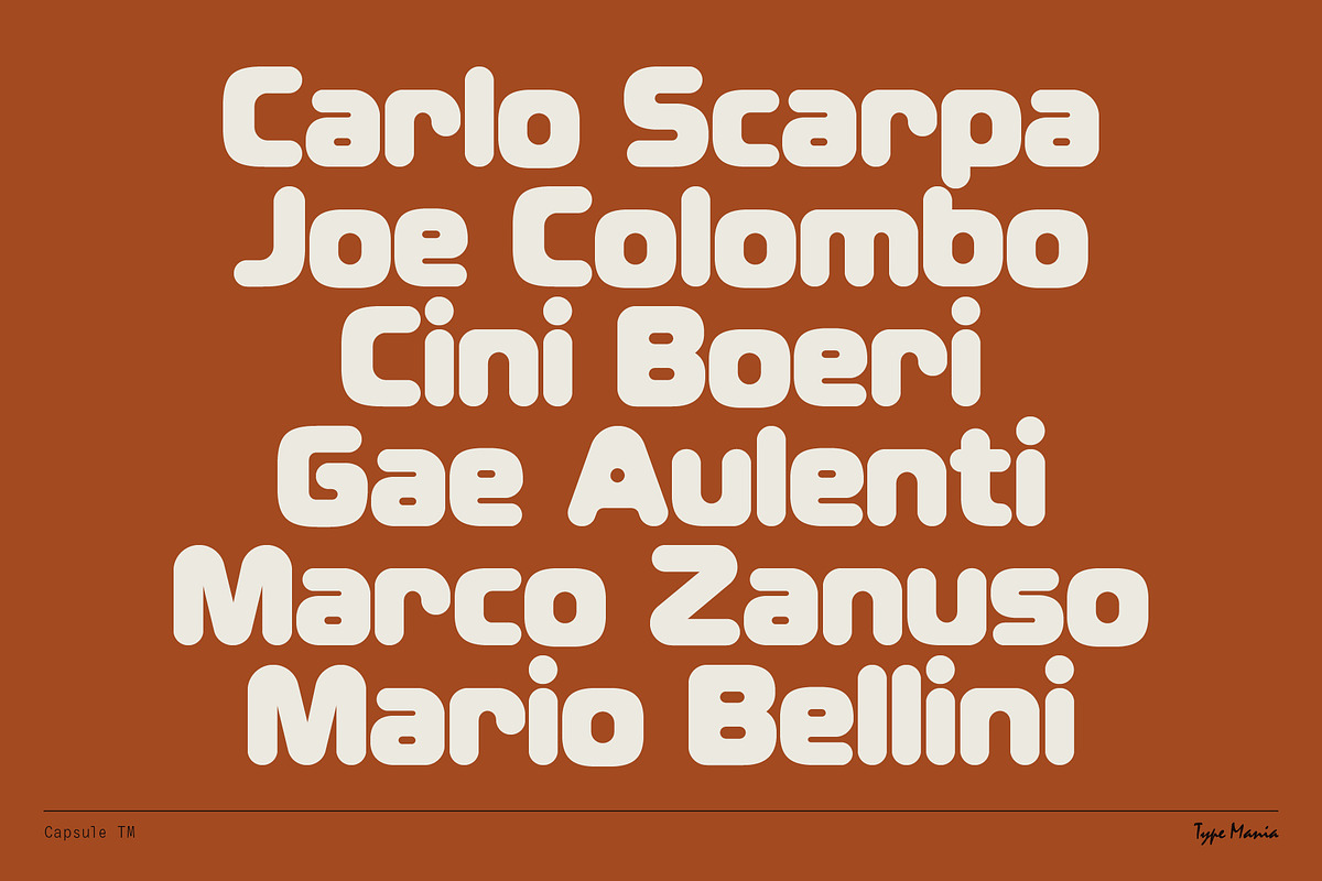 Capsule TM – Soft Modular Font, a Sans Serif Font by Type Mania (Photo 6 of 11)