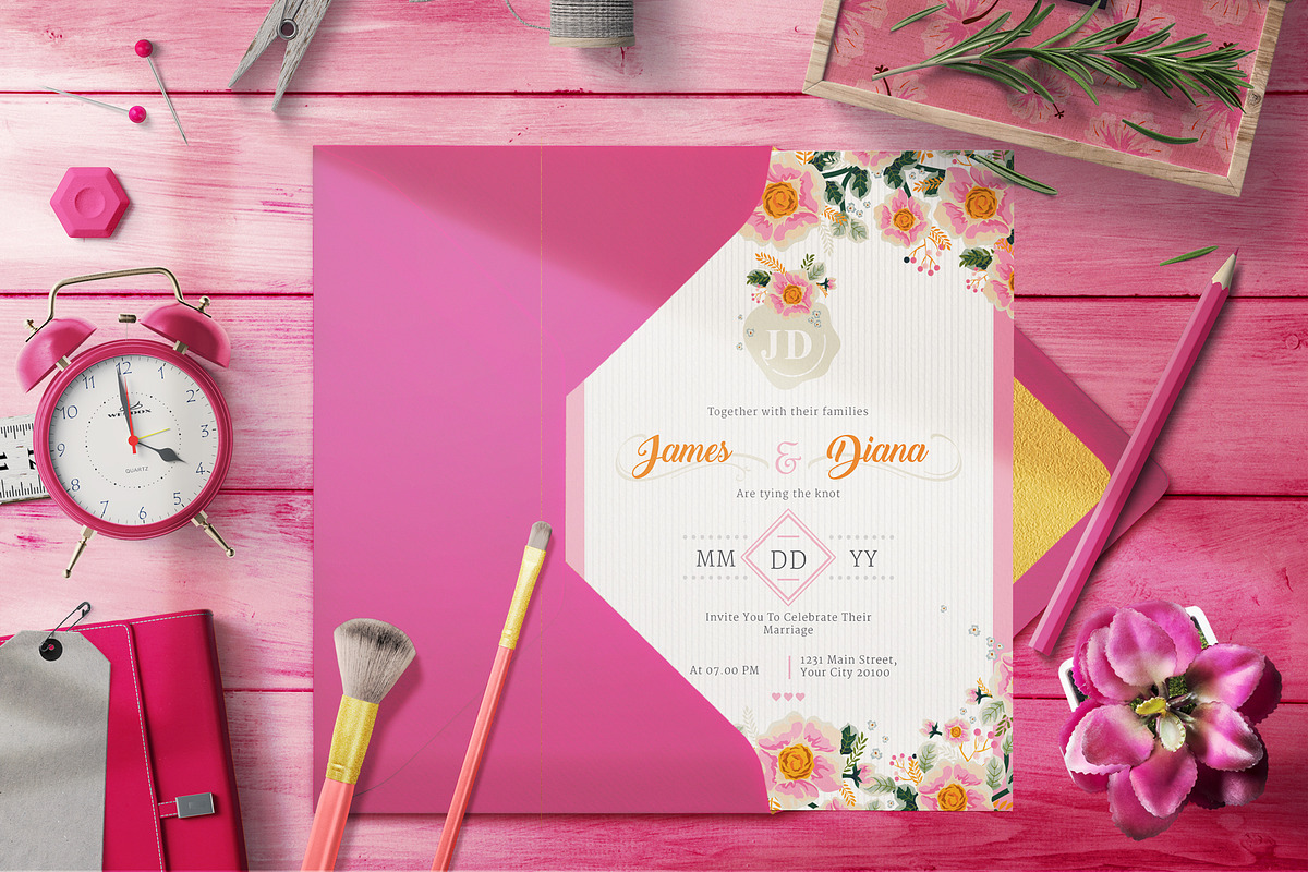 FLOWER WEDDING INVITATION SUITES, an Invitation Template by Totem Invitation House (Photo 3 of 5)