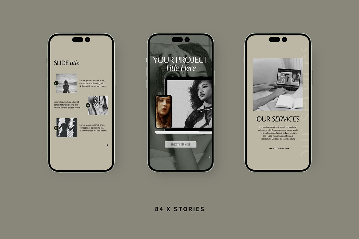 Noire Social Media Templates, a Social Media Template by Big Cat Creative (Photo 2 of 6)
