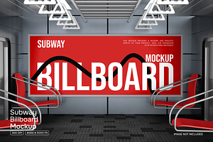 Subway Billboard Mockup, an Advertising Mockup by Permadi Creative