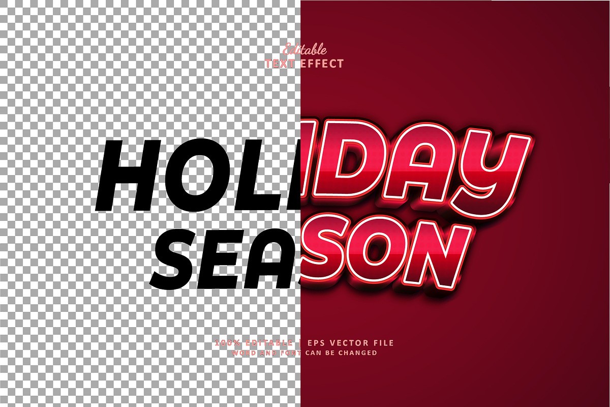 Text Effect Holiday Season, a Brushes & More by Navy Graphic (Photo 2 of 2)