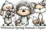 Whimsical Spring Animals Clipart Bun, an Illustration by DreamPrint404 (Thumbnail 1 of 5)