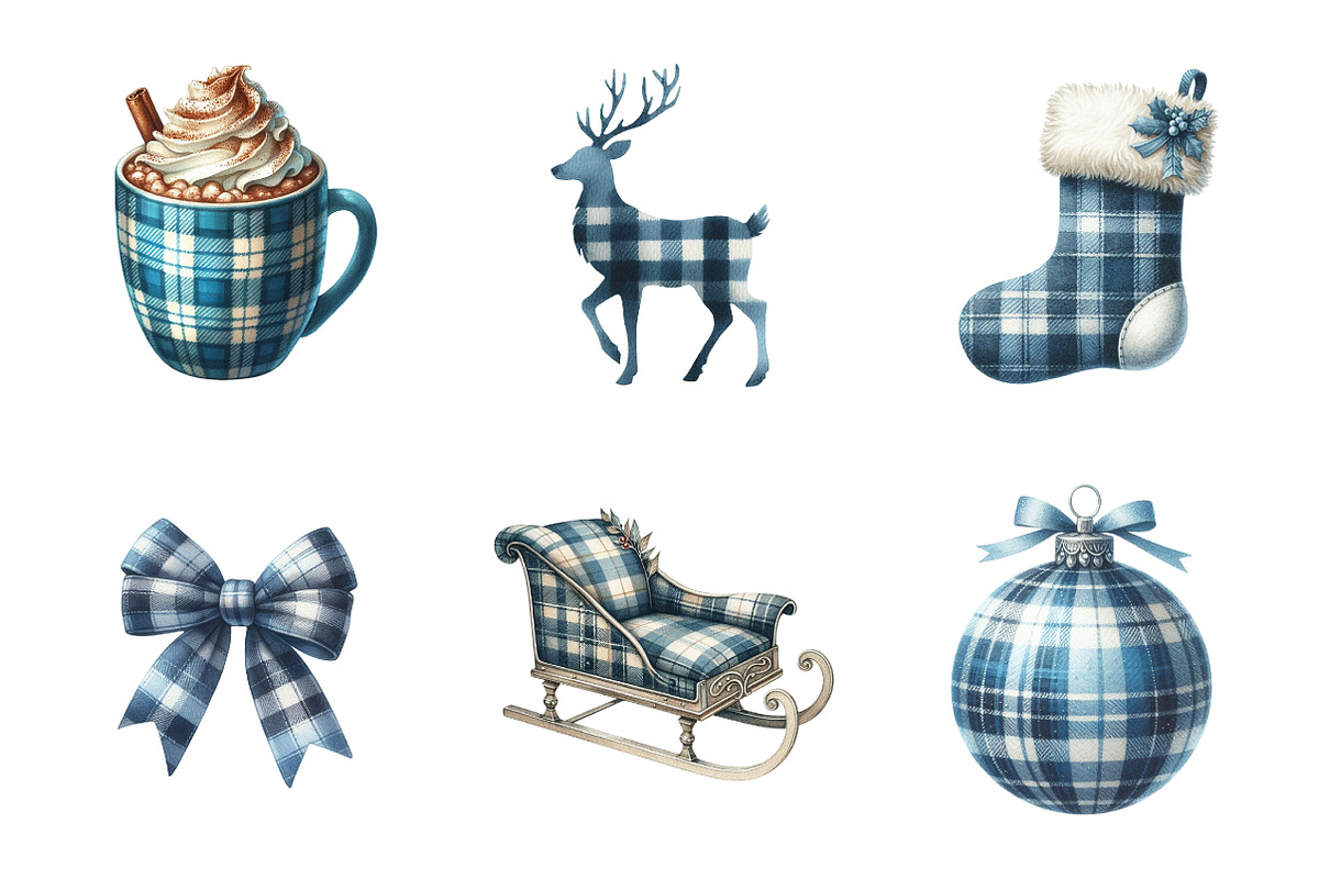 Christmas Blue Plaid, an Illustration by Design Market (Photo 5 of 5)