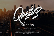 Queens - brush lettering logo, an Illustration by Nick LetterManiac Raizvih (Thumbnail 1 of 2)