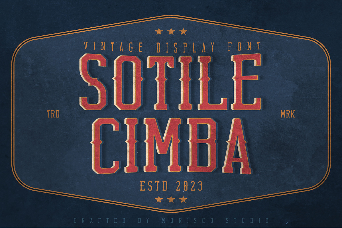 Sotile Cimba - Vintage Display Font, a Slab Serif Font by Morisco (Photo 1 of 7)