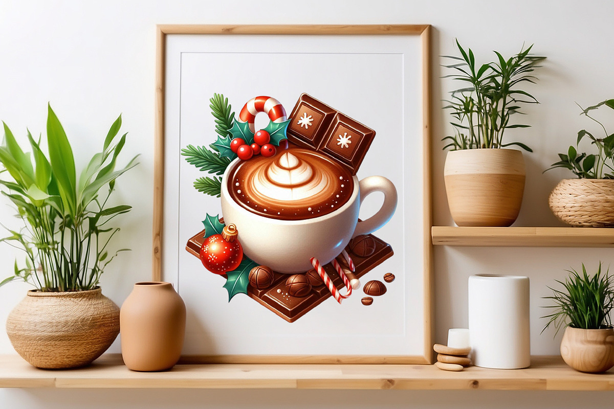 Christmas Chocolate Coffee Clipart, a Work Illustration by Craft Nest (Photo 4 of 5)