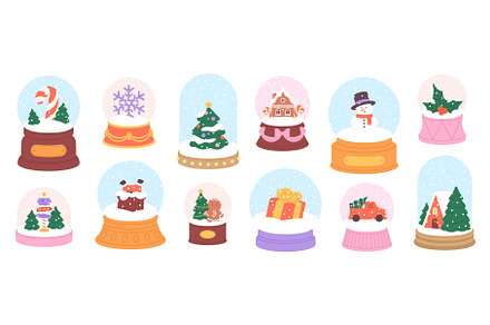 Christmas snow globes. New year, an Object Illustration by LadadikArt