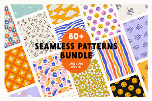 Seamless patterns bundle / 80+