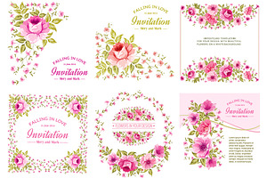 Awesome Floral Cards Set