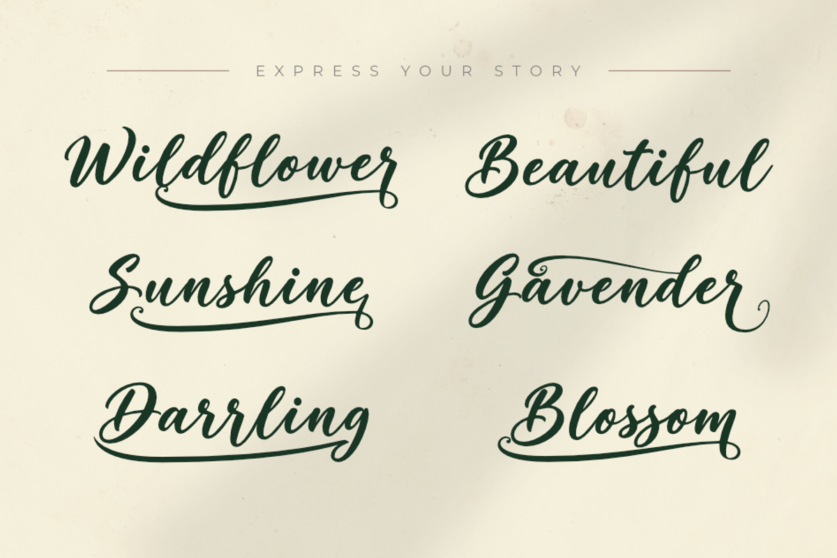 Soraya – Flowing Script Typeface, a Script Font by Ginart (Photo 2 of 9)