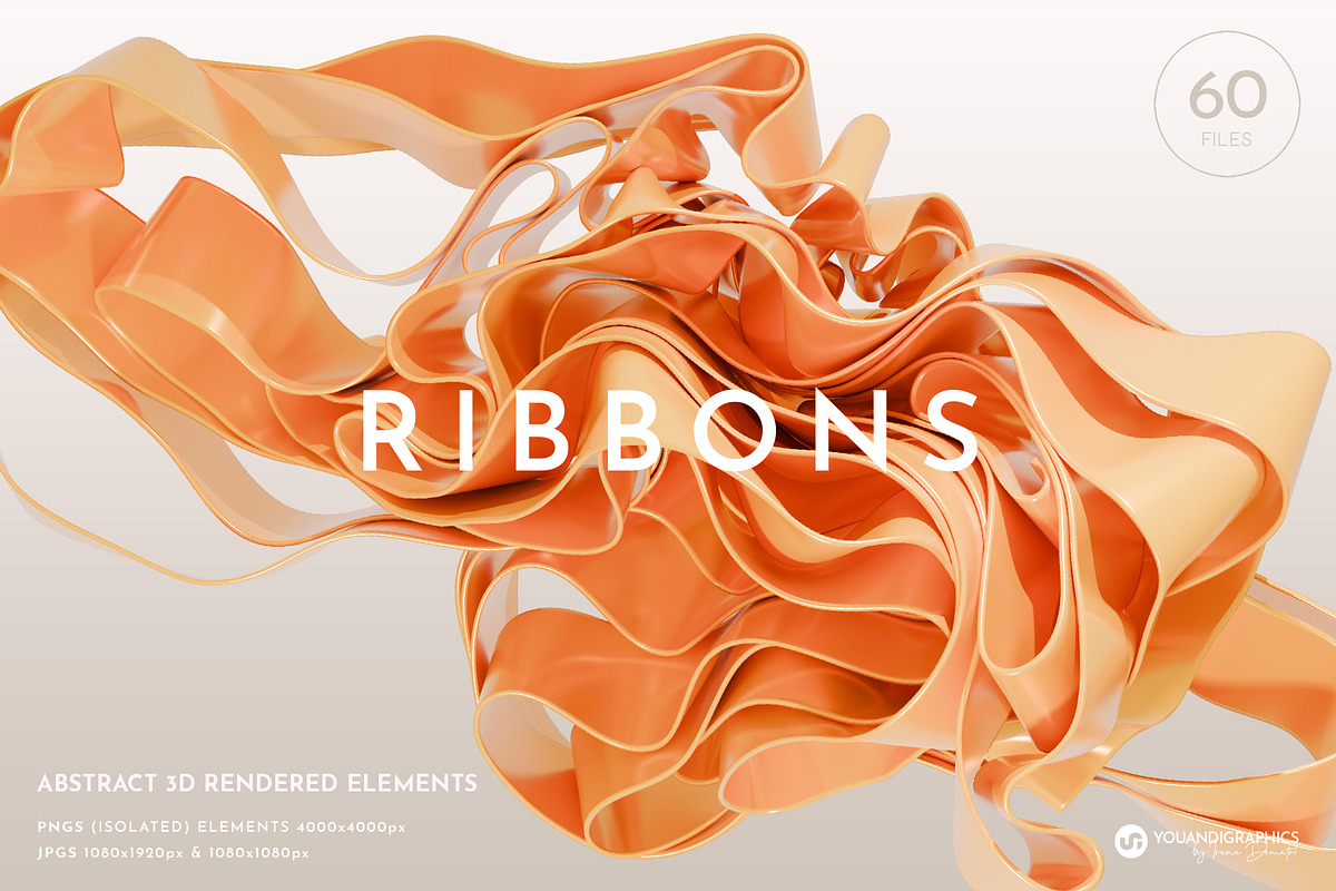 Ribbons Abstract 3D Elements, a Graphic by Youandigraphics (Photo 1 of 14)