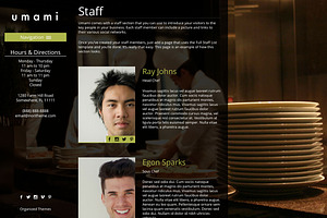 Umami - Restaurant WordPress Theme