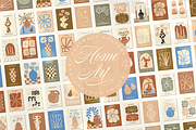 GALLERY WALL ART BOHO POSTER SET, a Decorative Illustration by Ayya Studio (Thumbnail 1 of 17)