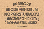 Rambors - Retro Font, a Font by Arterfak Project (Thumbnail 11 of 12)