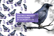 Forest Witch Clipart and Patterns, a Pattern Graphic by Lagmar Design (Thumbnail 2 of 13)