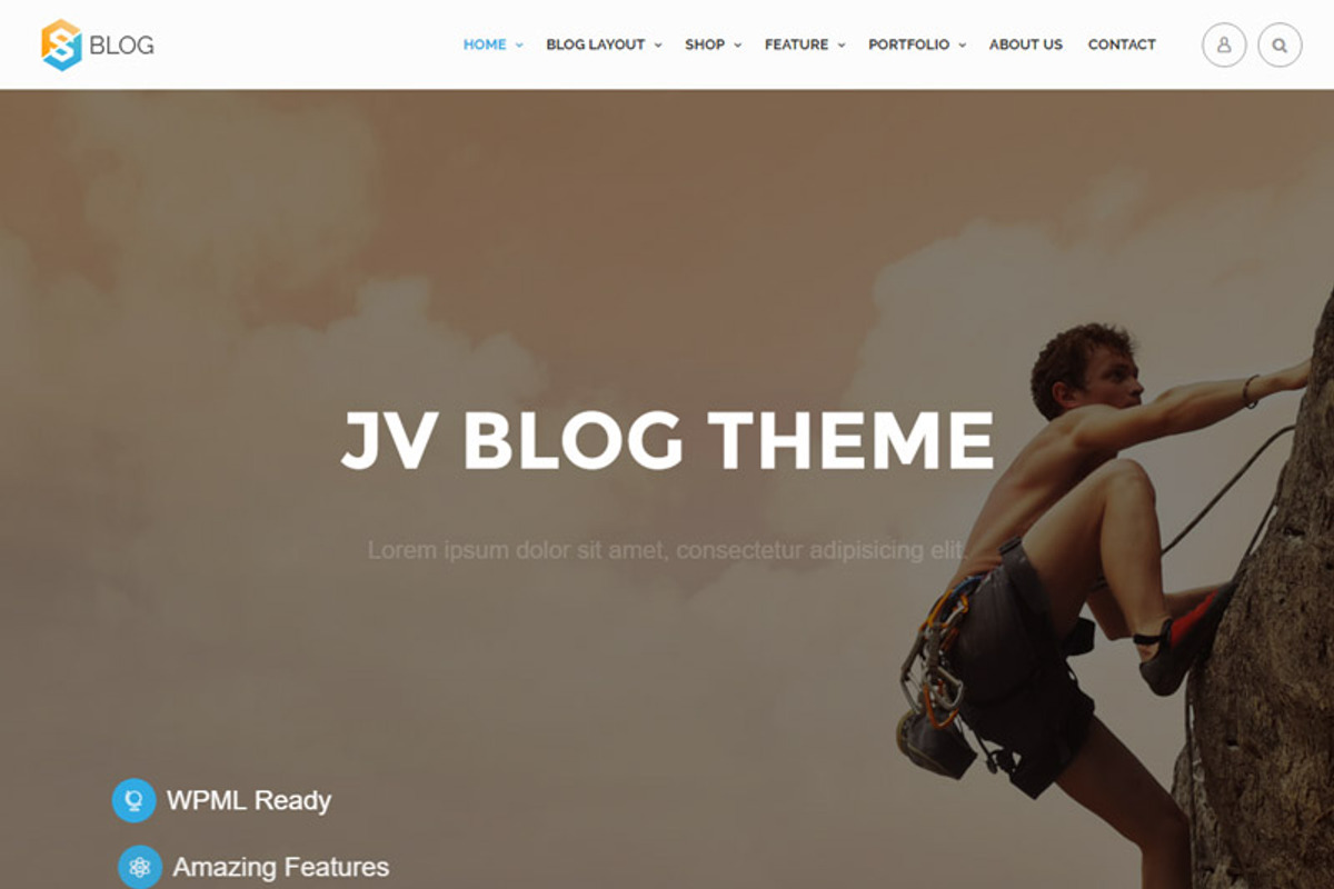 JV Blog Responsive Wordpress Theme, a WordPress Template by osstemplate (Photo 1 of 7)