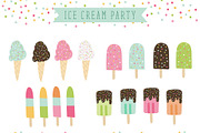 Ice Cream Clip Art, an Illustration by Hello Muse Design (Thumbnail 1 of 3)
